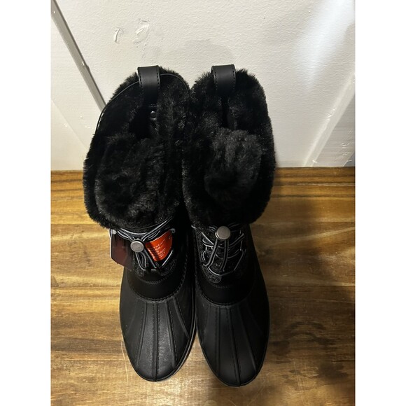 Ozark Trail Women’s Black Lace Up Snow Boots Memory Foam Skid Resistant Size 7 - Picture 2 of 5